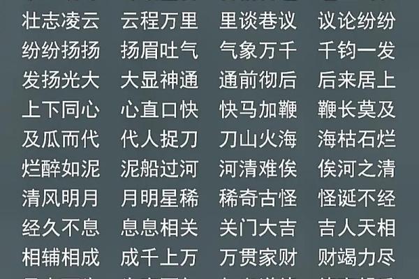 成语接龙中的智慧与遗意：探寻中华语言的魅力