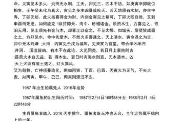 2012年属兔人的命理解析：性格、运势与生活建议