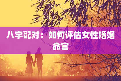 八字配对：如何评估女性婚姻命宫