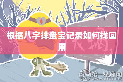 根据八字排盘宝记录如何找回用